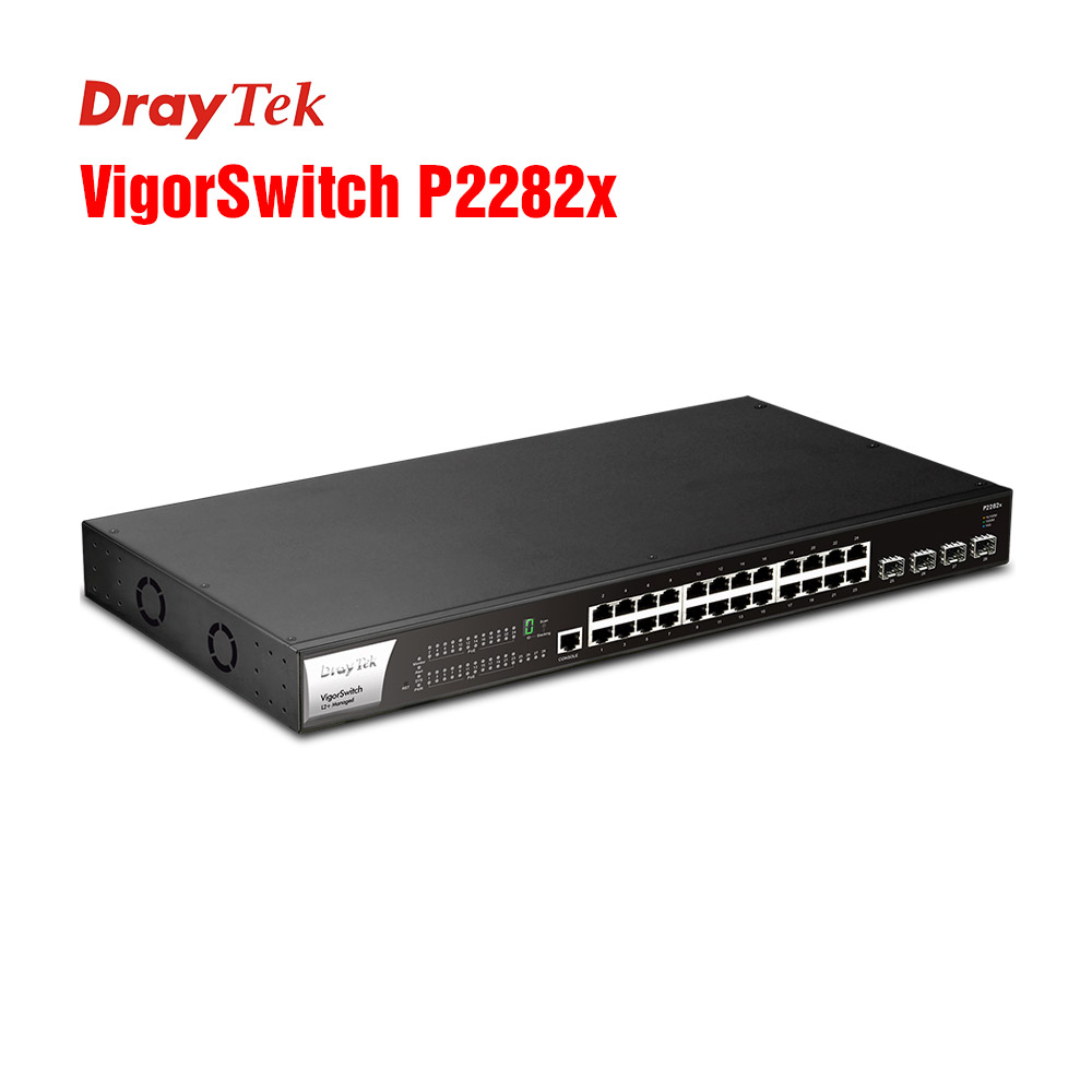 24-Port GE PoE L2+ Switch DrayTek VigorSwitch P2282x